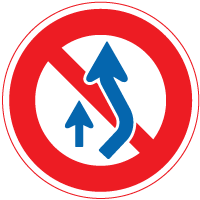 No Overtaking traffic sign